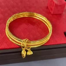 Lotus Pom pulseira feminina dourada fortuna marca pulseira nicho luz luxo acessórios de alta qualidade