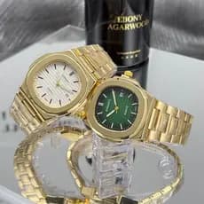 Relógio de quartzo masculino com pulseira de aço com calendário de luxo leve empresarial papagaio caracol