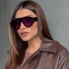 Óculos piloto de novo estilo, óculos de sol da moda, armação grande estilo europeu americano