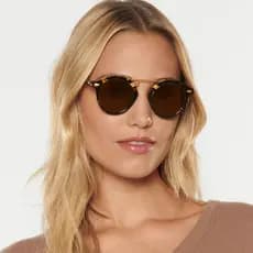Óculos de sol femininos, óculos estilo europeu americano, armação redonda, uso diário