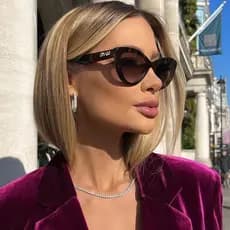 Leopardo impressão olho de gato óculos de sol feminino High-End moda Retro europeu americano óculos de sol
