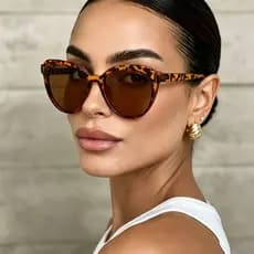 Óculos de sol olho de gato europeu americano da moda T, óculos de sol Hip Hop estilo masculino e feminino