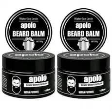 Conjunto de 2 Peças de Bálsamo para Barba - Bálsamo Estimulante para Barba Ultra Potente, Hidratante Natural para Cresci