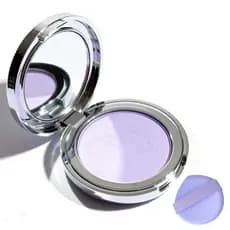 Pó Fixador Lavanda - Pó Compacto Matificante para o Rosto, Controle de Oleosidade e Correção de Cor, Acabamento Translúc