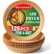 Forros para Air Fryer SIUDANGKA para Ninja Air Fryer, 125 unidades de forros de papel descartáveis para a maioria dos Ai