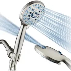 Chuveiro de Mão de Alta Pressão com 8 Modos AquaCare para Hotel e Spa, Bicos Anti-entupimento, Função de Lavagem Potente