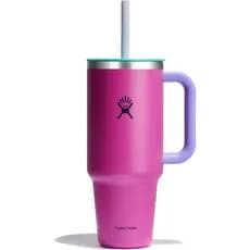 Copo Térmico Hydro Flask de 40 Oz com Alça, Tampa e Canudo - Aço Inoxidável Isolado em 40 Oz Holiday Punch ESQD