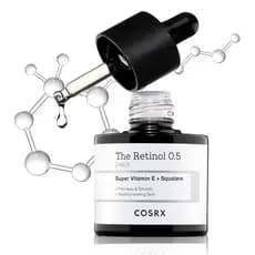 Óleo de Retinol 0,5% COSRX, Sérum Antienvelhecimento com Tratamento de Retinóide 0,5% para o Rosto, Reduz Rugas e Linhas