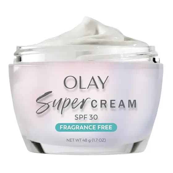Creme Super Olay com Protetor Solar FPS 30, Hidratante Facial Leve Sem Fragrância com Proteção Solar, Cuidado da Pele 5