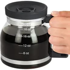 Caneca de Café Cupa Joe – Caneca de Vidro Borossilicato de 20oz com Tampa Antivazamento – Presente Divertido e Original