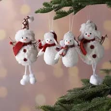 Pingente De Boneco De Neve De Natal-Enfeite De Pelúcia Para Decoração De Férias