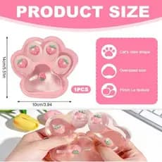 Transparent Powder Strawberry Cat Claw Stress Relief Pinch Decompression Toy