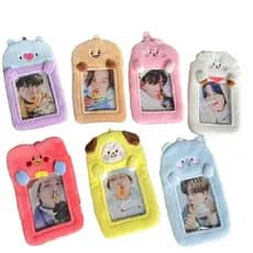 Porta-cartões de Couro e Veludo BTS Coreia BT21 Polaroid Adio Exibição de Cartão de Foto Pendente Armazenamento de Cartã