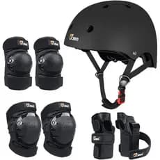 Conjunto de Equipamentos de Proteção para Patinação JBM para Adultos e Crianças, para Iniciantes e Avançados, Capacete d