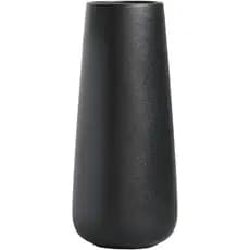 Vaso de Cerâmica Preto Fosco de 11 Polegadas de Altura para Flores e Capim-dos-Pampas, Vasos Decorativos de Estilo Rústi