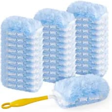 Refil para Duster Swiffer, 30 Unidades, Alta Resistência, 2 Lados, 360 Graus °   Refis de Pano de Limpeza com 1 Cabo, 4
