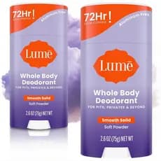 Desodorante Corporal Lume - Bastão Sólido Suave - Controle de Odor por 72 Horas - Sem Alumínio, Sem Bicarbonato de Sódio