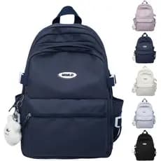 Mochila Kawaii VTTDB com Acessórios Fofos, Mochila Casual Estética, Bolsa Simples para Laptop, Mochila de Viagem Imperme