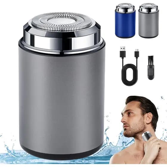 Mini Barbeador Elétrico, Barbeador Elétrico Portátil, Barbeador Elétrico de Bolso para Homens, Barbeador Elétrico Recarr