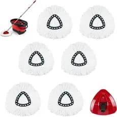7 Refis de Cabeça de Mop para O-Cedar com Base de Mop, Refil de Mop de Microfibra para Mop Giratório O-Cedar EasyWring,