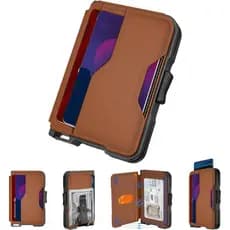 Carteira tizmuo para Homens, Carteira Slim para Homens com Clipe para Dinheiro, Porta-Cartões Pop-Up, Carteiras Bifold c