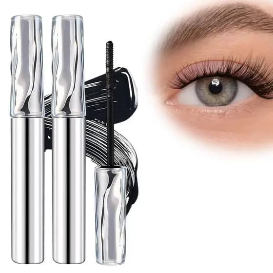 2PCS Máscara para Cílios em Tubo, Máscara à Prova d'Água para Cílios Longos e Curvados, Primer para Cílios, Primer Tubul