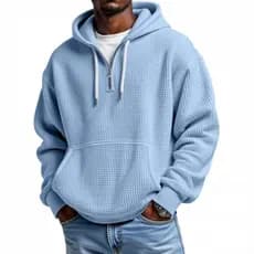 Moletom com capuz masculino azul com estampa 3D moletom masculino com capuz duplo e zíper