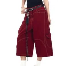 Americano Retro desconstrução linha aberta Multi-bolso macacão Shorts das mulheres dos homens verão Street Wear solto Ca