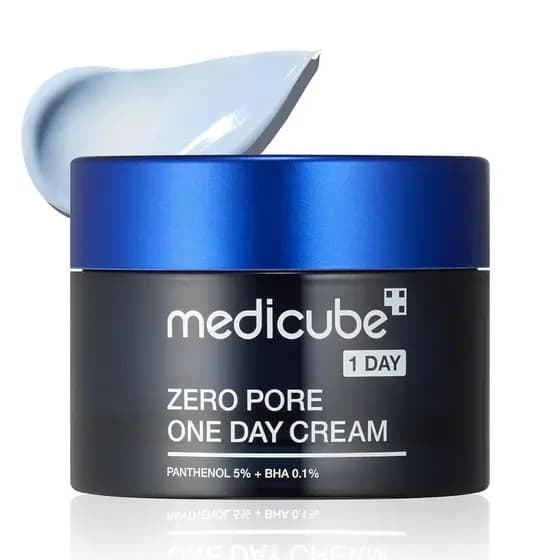 Medicube Zero Pore One-Day Cream 1.69 fl oz - Reduz visivelmente os poros, controla o excesso de oleosidade - Creme refi
