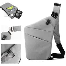 Bolsa de Viagem Transversal Feminina, Carteira de Viagem Ultra-Fina com Segurança Anti-Furto, Bolsa de Ombro Elástica Pe