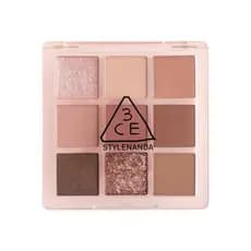 Paleta Multi-Eye 3CE # Pincel para Sombra de Olhos SOME DEF, 4 peças, 1 pacote (1 unidade)