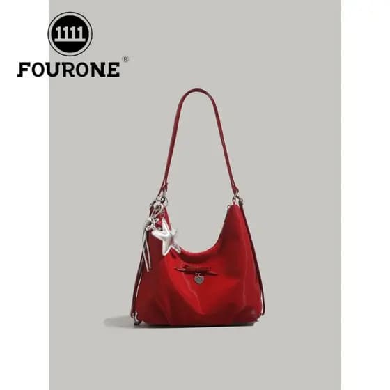 [FOUR ONE] Bolsa tote de grande capacidade para mulheres, bolsa casual versátil de ombro e transversal para o verão, moc