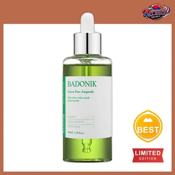 [badonik] Ampola De Poros Verdes , 100ml , 1 Unidade/Soro Coreano/Fórmula Leve/100 % Autêntica Da KoreanSelect
