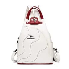 Nova Mochila Casual Elegante de Grande Capacidade, Mochila Escolar, Mochila de Viagem, Mochila Feminina, Mochila Branca