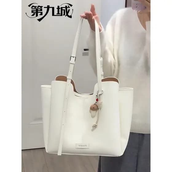 [Ninth City] Bolsa Feminina Modelo Novo 2026, Bolsa de Mão de Grande Capacidade com Múltiplos Compartimentos, Bolsa Casu
