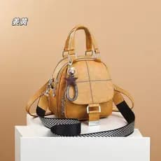 Novo modelo 2026 de bolsa feminina grande e pequena com zíper duplo, bolsa de ombro, bolsa transversal, mochila, bolsa f