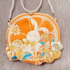 Bolsa Transversal Yayue Original Hanfu com Bordado de Coelho Fofo, Bolsa Versátil para Celular com Elementos Chineses, B