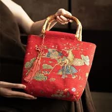 Bolsa grande de casamento em estilo chinês, clutch especial para mães e sogras, bolsa vermelha brilhante para banquete d