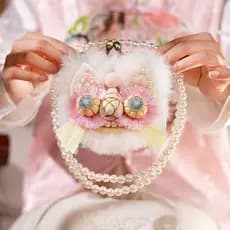 Nova bolsa com cabeça de tigre em estilo chinês, tendência nacional, patrimônio cultural imaterial, bolsa bordada à mão