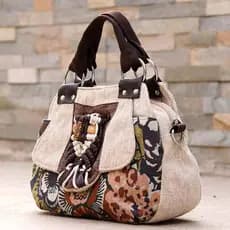 Bolsa de ombro Nan Xiaoxiang, bolsa feminina transversal, bolsa transversal de tecido especial, bolsa de lona, bolsa de