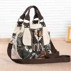 Nova bolsa feminina de estilo étnico, bolsa transversal, bolsa de estilo étnico, bolsa pequena artística vintage, bolsa