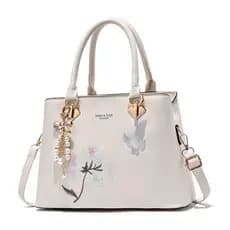 Bolsa feminina bordada de grande capacidade, bolsa versátil para mães de meia-idade, bolsa de ombro simples, bolsa trans