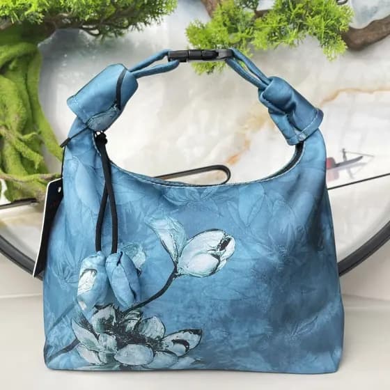 Bolsa de ombro estilo chinês, bolsa transversal, nova bolsa estilo chinês em formato de meia-lua, bolsa feminina, bolsa