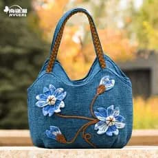 Bolsa estilo Hanfu, bolsa artística feminina, bolsa casual, bolsa original feita à mão, bolsa feminina de estilo étnico.