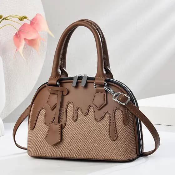 Diretamente do fabricante, bolsa transversal de grande capacidade com painéis de cores contrastantes para mulheres, adeq