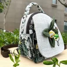 Nova mochila de estilo étnico de Yunnan, bolsa de algodão e linho tecida à mão, mini bolsa transversal casual, bolsa mul
