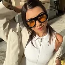Europeu americano Retro feixe largo em forma de sapo óculos de sol feminino na moda simples temperamento estilo piloto S