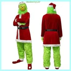 Entrega em 24 horas MM 2023 Fantasias de Natal Cosplay Papai Noel Geek Cabelo Verde Grinch Fantasias para Festa FAKB