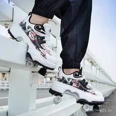 Patins de quatro rodas, patins deformados, patins para homens e mulheres, patins de quatro rodas. PIIA
