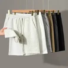 Americano Retro pesado algodão chinês Shorts casuais 2026 verão estilo fino calças esportivas soltas calças médias cor s